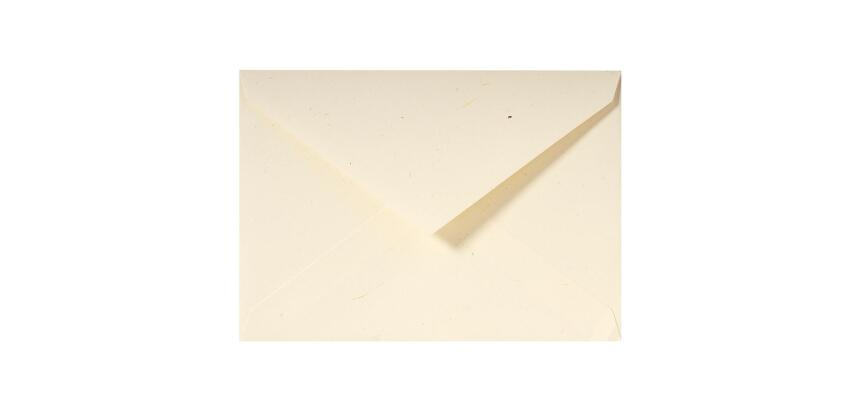 20 enveloppes C5 (162x229mm) paille naturelle gommées - ivoire