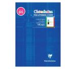 Bloc d'écriture spécial Dys encollé en-tête A5 100 pages détachables cadre et lignes 4 couleurs Interligne 3 mm - Bleu Klein