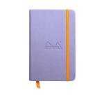 Rhodiarama carnet rembordé rigide 9x14 cm 192 pages uni papier ivoire 90g fermeture élastique - Iris
