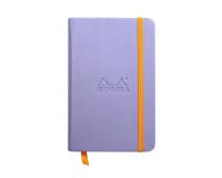 Rhodiarama carnet rembordé rigide 9x14 cm 192 pages uni papier ivoire 90g fermeture élastique - Iris