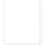 "1000 feuilles de listing autocopiantes blanc 240x11"" 2plis Bandes Caroll Détachables" - Blanc