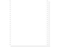 "1000 feuilles de listing autocopiantes blanc 240x11"" 2plis Bandes Caroll Détachables" - Blanc