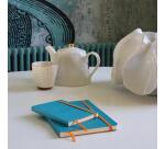 Rhodiarama carnet souple A6 144 pages dot papier ivoire 90g fermeture élastique - Turquoise