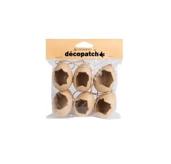 Pack 6 oeufs cassés à suspendre - Kraft