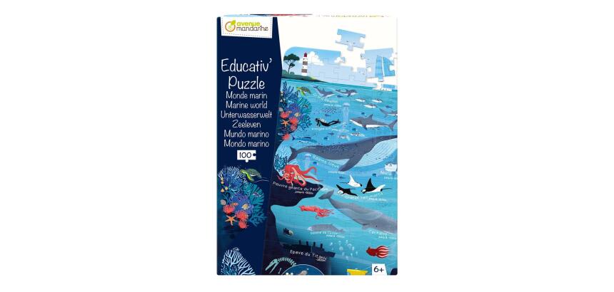 Puzzle éducatif, Monde marin - Multicolore