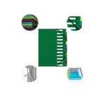 Ordnungsmappe HARMONIKA mit ausgestanzten Fenstern und Gummizug , aus Colorspan-Karton, mit 12 Fächern, für DIN A4