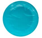 Plate, paper, round, 230 mm, turquoise blue