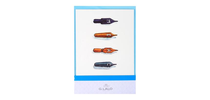 CARTE DOUBLE + ENVELOPPE C6 ENCRE&PLUME, SOUS SACHET