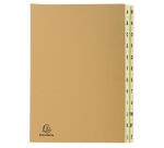 Clasificadores Ordonator ® lomo extensible pestañas impresas Tapa kraft reciclada - Tamaño: 25x33 cm para: A4 - Kraft marrón