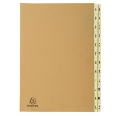 Clasificadores Ordonator ® lomo extensible pestañas impresas Tapa kraft reciclada - Tamaño: 25x33 cm para: A4 - Kraft marrón