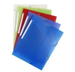 Exacompta chromaline elasticated folder (3-flap pp) a4 - assorted colours