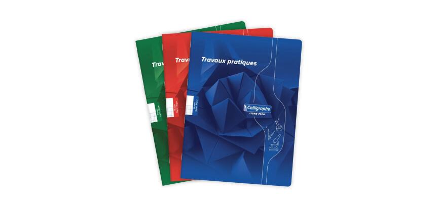 Cahier Travaux Pratiques piqué 7000 24x32 cm 96 pages grands carreaux 70 g + uni 90 g - Assortis