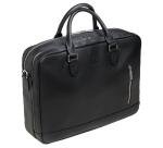 Exactive leather Laptop Double Bag black - Black