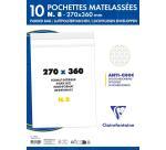 Paquet de 10 Pochettes Blanches Matelassées de Film à Bulles 270x360 mm - Auto-adhésives - Blanc