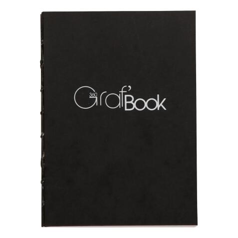 Graf'Book 360° carnet cousu dos brut 100F A6 100g F - Noir