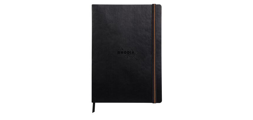 Rhodia Touch Mixed Media Book, papier Paint'On extra-blanc 250g - A4 portrait, 40 pages - Noir