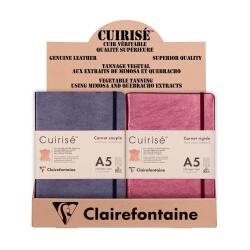CUIRISÉ Présentoir 8 x A5 carnets souples + 6 x A5 rembordés rigides. - Assortiment mixte