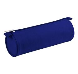 Trousse textile ronde Ø7x22 cm, 3 couleurs assorties - - Assortis