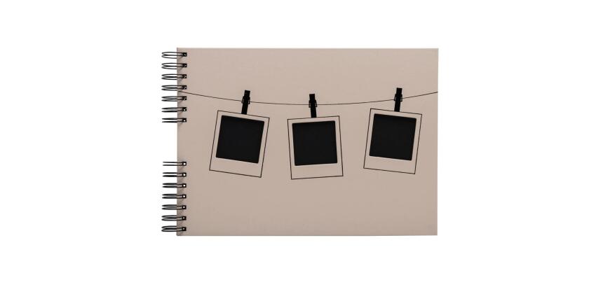 Album photo à spirales 50 pages noires Instants