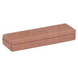 Rhodiarama plumier simili cuir italien 21x5,5x3 cm - Bois de rose