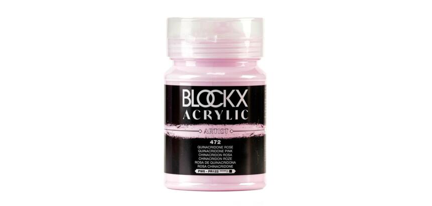 Peinture acrylique fine pot 500ml - Quinacridone rose