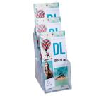 Distributeur de prospectus 3 compartiments DL (10X21cm) - Cristal