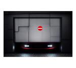 Panneau adhesif exacompta pvc antiderapant sens interdit    20cm coloris rouge