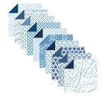 ORIGAMI, Pochette de 60 feuilles 70g/m2 au format 15x15cm - Shibori floral - Multicolore