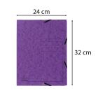 Chemise à élastique 3 rabats carte lustrée 355gm2 - A4