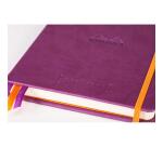Rhodiarama Goalbook rembordé rigide A5 240 pages dot papier ivoire 90g - Violet