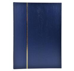 Postzegelalbum met kunstlederen omslag- 48 zwarte bladen - 9 banden - 22 ,5x30,5cm