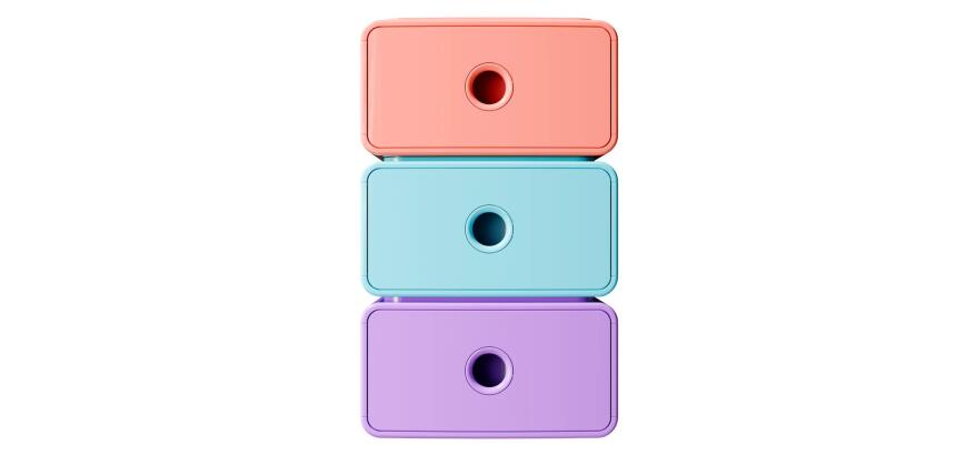 Ablagemodul Tiny Box, 1 Schublade, Kollektion Candy Tidy - Farben sortiert