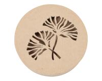 Boîte végétale ronde 15x15x3cm - Kraft