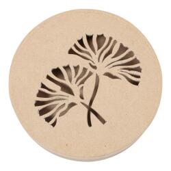 Boîte végétale ronde 15x15x3cm - Kraft