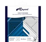 CARRÉ 100% soie - 90x90cm Triangles - Blanc