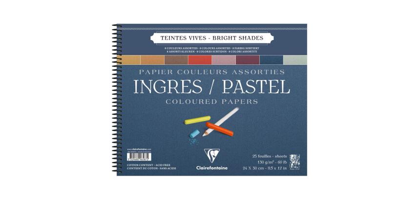 Ingres Pastel bloc spiralé 25F 24x30cm 130g - Assortiment vif