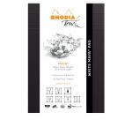 Rhodia Touch - Maya Pad - bloc agrafé A5 50f réglure cross'n'dot papier Maya blanc 120g - Noir
