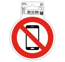 Hinweisschild, Handyverbot, PVC, selbstklebend und rutschfest, 10 cm - Rot