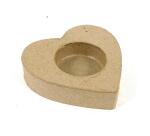 Porte bougie coeur 8,5x8,5x2cm - Kraft