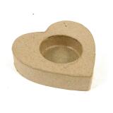 Porte bougie coeur 8,5x8,5x2cm - Kraft