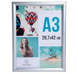 Cadre photo mural aluminium A3 - Argent