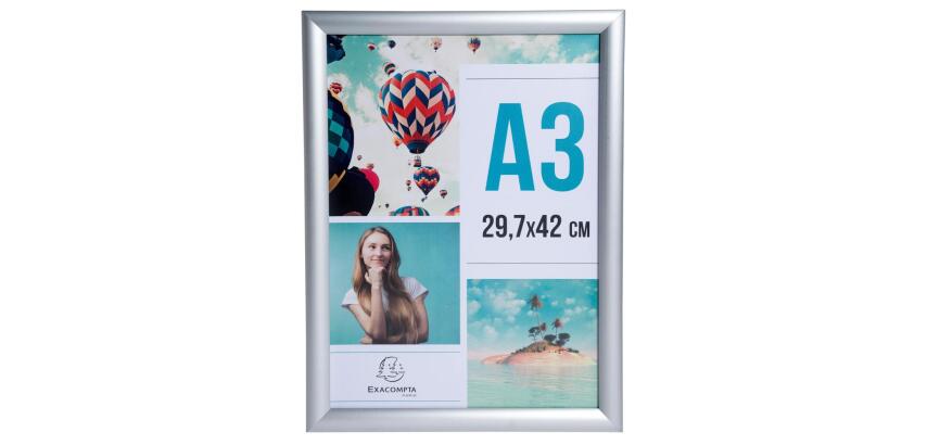 Cadre photo mural aluminium A3 - Argent