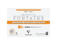 Fontaine Extra Blanc Grain Satiné bloc collé 4 côtés 15F 18x26cm 300g