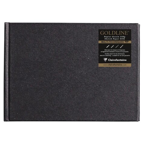 Goldline carnet cousu collé 64F A6 140g I - Blanc