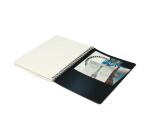 Carnet reliure intégrale à pochettes Flying Spirit Kraft A5 120 pages détachables ligné motifs assortis papier ivoire 90g - Brun