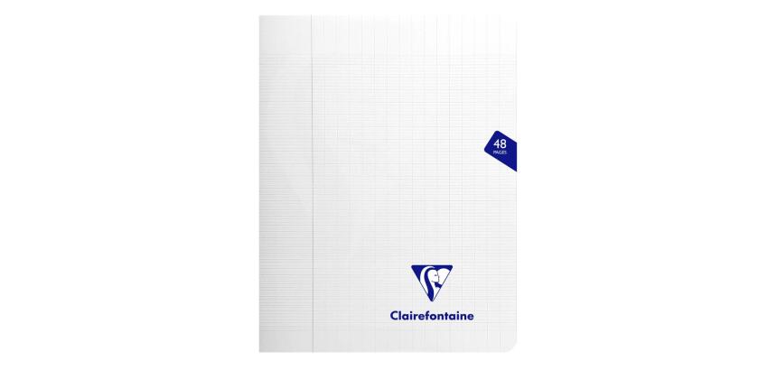 Cahier piqué Mimesys 17x22cm 48 pages grands carreaux couverture polypropylène