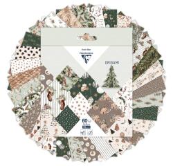 ORIGAMI, Pochette de 60 feuilles 70g/m2 au format 15x15cm - Noël cosy - Multicolore