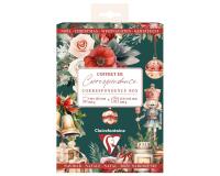 SET DE CORRESPONDANCE THÉMATIQUE, 8 enveloppes Pollen C6 (114x162mm) 120g + 8 cartes pliées 110x155m 185g, Souvenirs de Noël