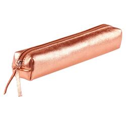 Cuirise Slim Leather Pencil Case 19.5x2.5x4cm - Copper
