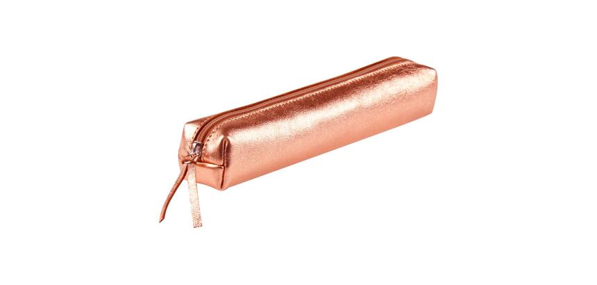 Cuirise Slim Leather Pencil Case 19.5x2.5x4cm - Copper